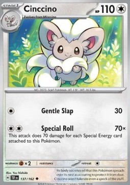 Cinccino Pokemon card from Temporal Forces