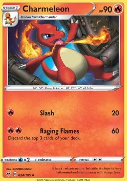 Charmeleon Pokemon card from Vivid Voltage