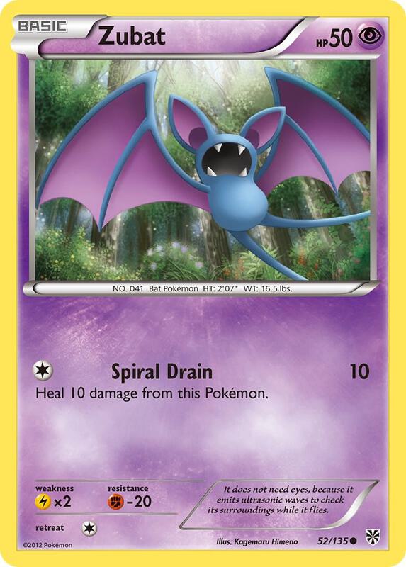Zubat (52) Pokemon card from Plasma Storm