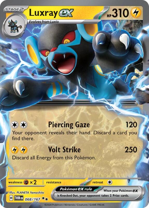 Luxray ex Pokemon card from SV06: Twilight Masquerade
