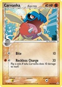 Carvanha (Delta Species) Pokemon card from Holon Phantoms