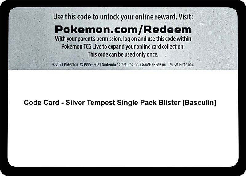 Code Card - Silver Tempest Single Pack Blister [Basculin] Pokemon card from SWSH12: Silver