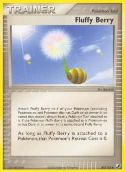 Fluffy Berry Pokemon card from EX Unseen Forces