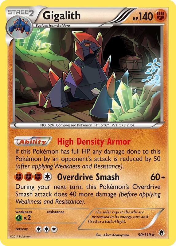 Gigalith Pokemon card from XY - Phantom Forces