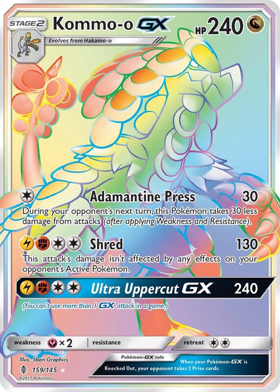 Kommo-o GX (Secret) Pokemon card from SM - Guardians Rising