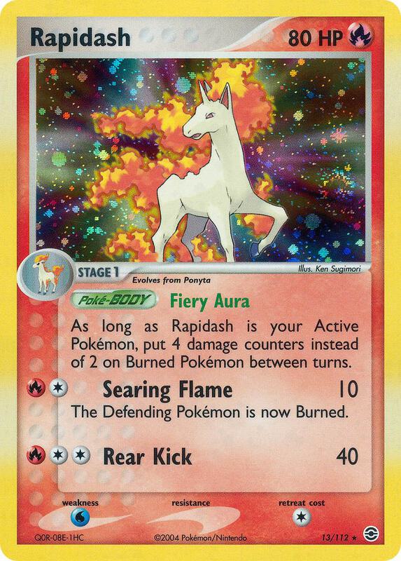 Rapidash Pokemon card from FireRed & LeafGreen