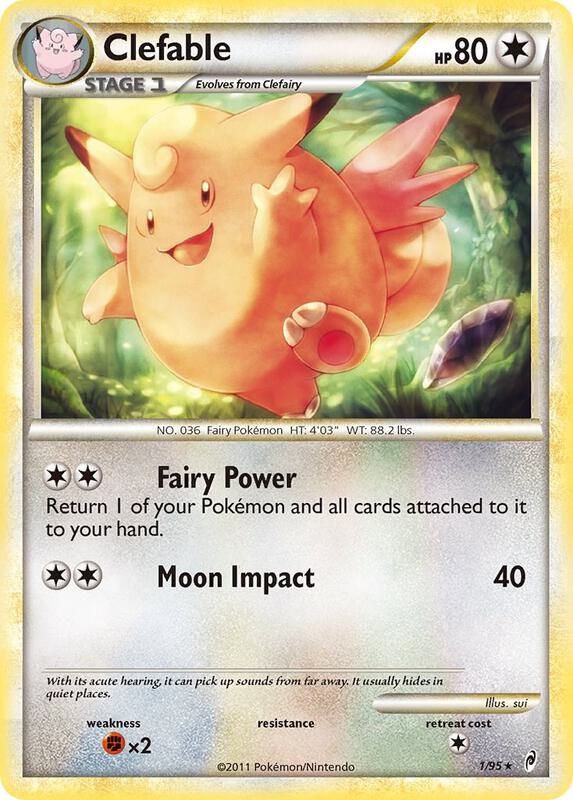 Clefable Pokemon card from Call of Legends