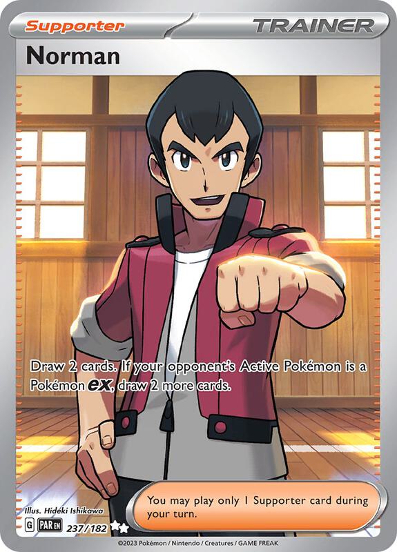 Norman Pokemon card from SV04: Paradox Rift