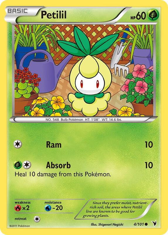 Petilil Pokemon card from Noble Victories