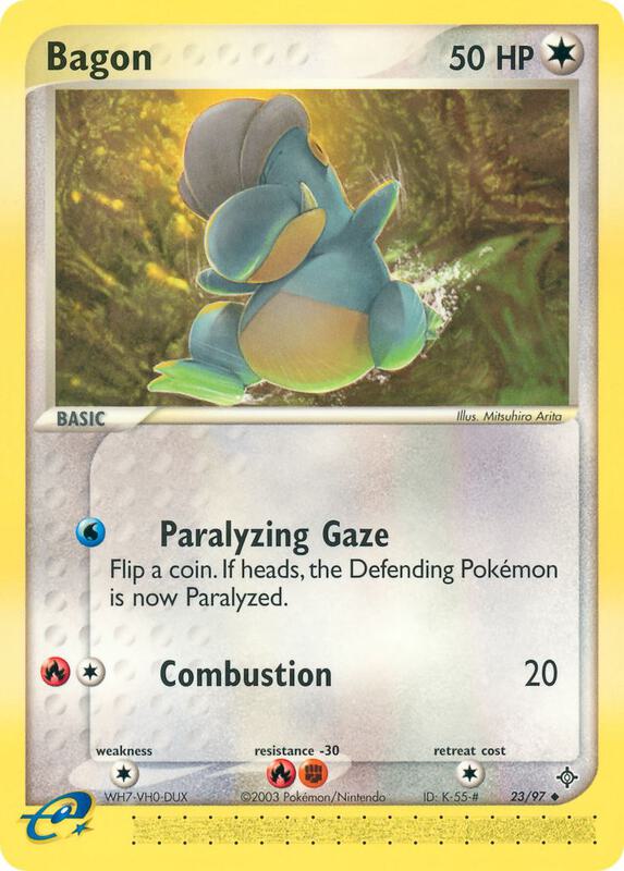 Bagon Pokemon card from Dragon