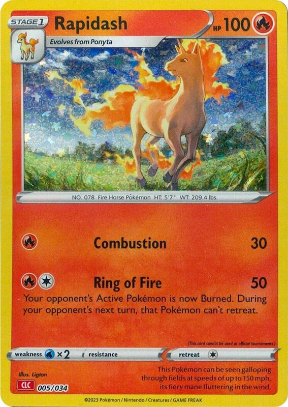 Rapidash Pokemon card from Trading Card Game Classic