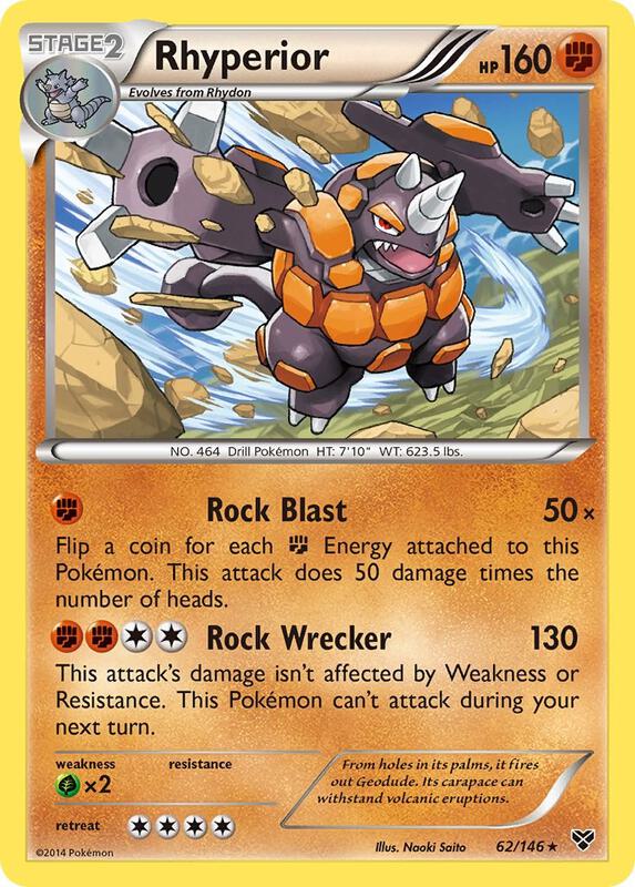 Rhyperior Pokemon card from XY Base Set