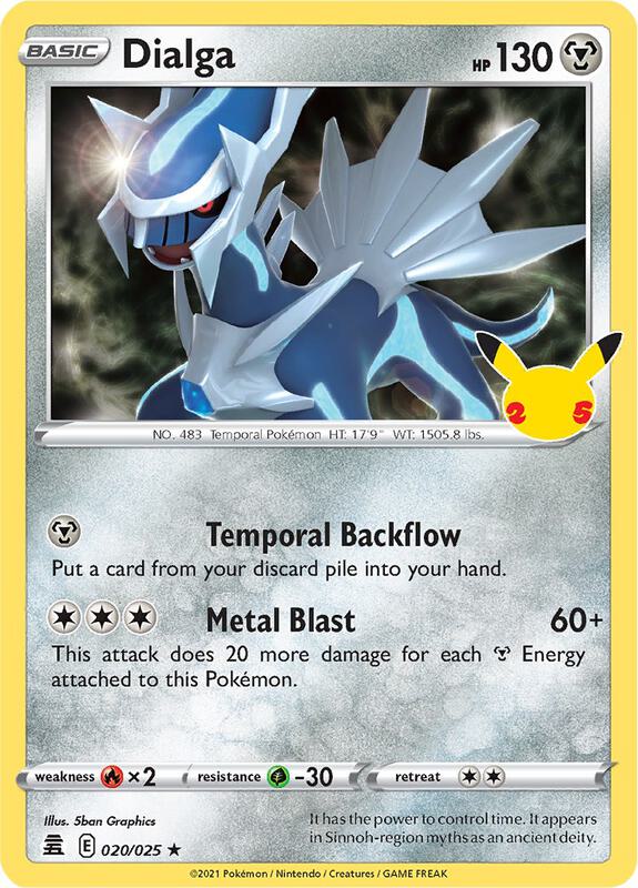 Dialga Pokemon card from Celebrations