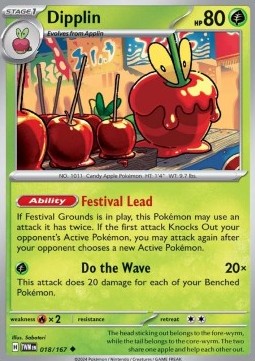 Dipplin Pokemon card from Twilight Masquerade