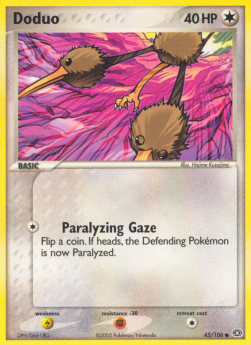 Doduo Pokemon card from EX Emerald