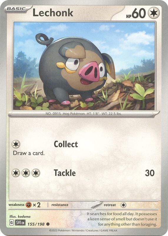 Lechonk Pokemon card from SV01: Scarlet & Violet Base Set