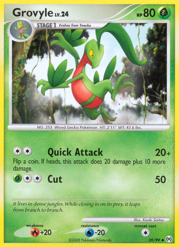 Grovyle (39) Pokemon card from Arceus