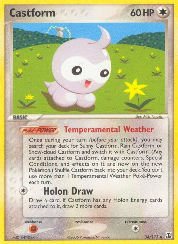Castform Pokemon card from Delta Species