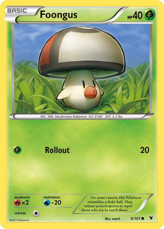 Foongus Pokemon card from Noble Victories