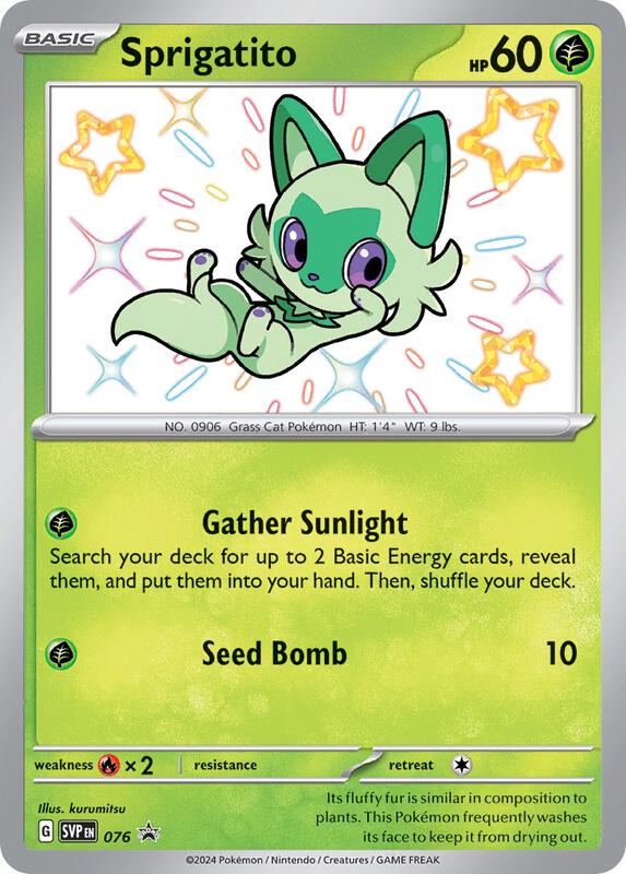 Sprigatito - 076 Pokemon card from SV: Scarlet & Violet Promo Cards