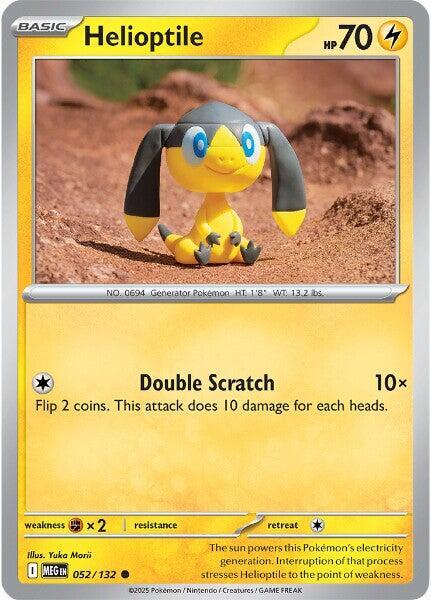Helioptile Pokemon card from ME01: Mega Evolution