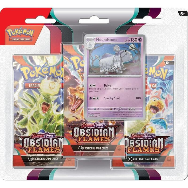 Obsidian Flames 3 Pack Blister [Houndstone] Pokemon card from SV03: Obsidian Flames