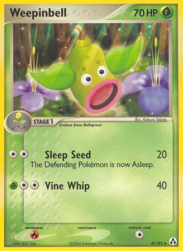 Weepinbell Pokemon card from Legend Maker