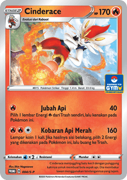 Cinderace (S-P/ID 004) Sword & Shield Indonesian Promos ID