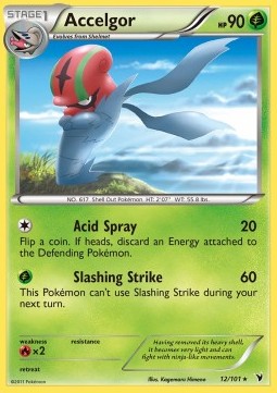Accelgor Pokemon card from Noble Victories