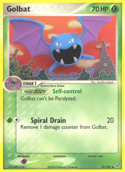 Golbat Pokemon card from EX Deoxys