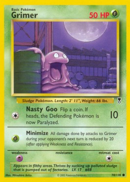 Grimer Pokemon card from Legendary Collection