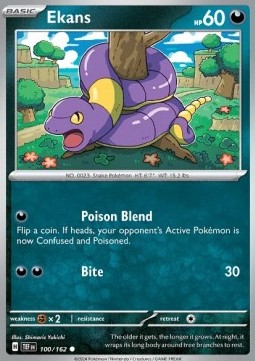 Ekans Pokemon card from Temporal Forces