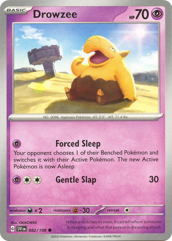 Drowzee Pokemon card from SV01: Scarlet & Violet Base Set