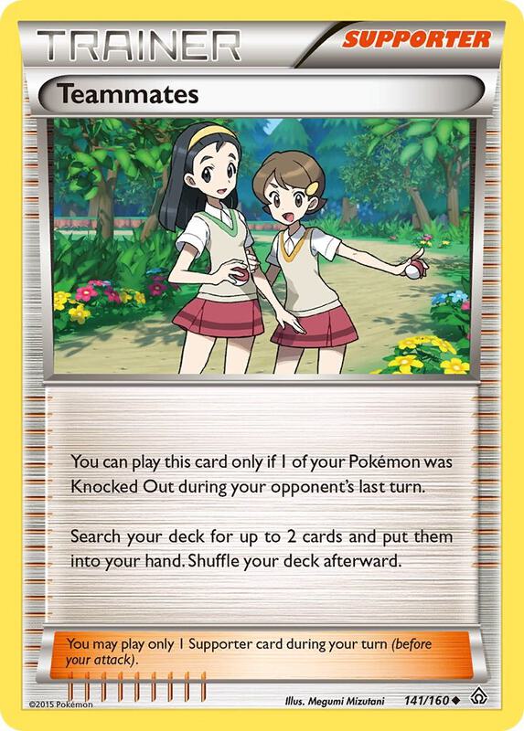 Teammates Pokemon card from XY - Primal Clash