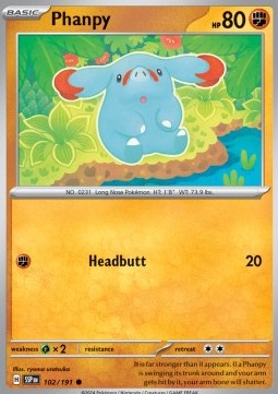 Phanpy Pokemon card from Surging Sparks