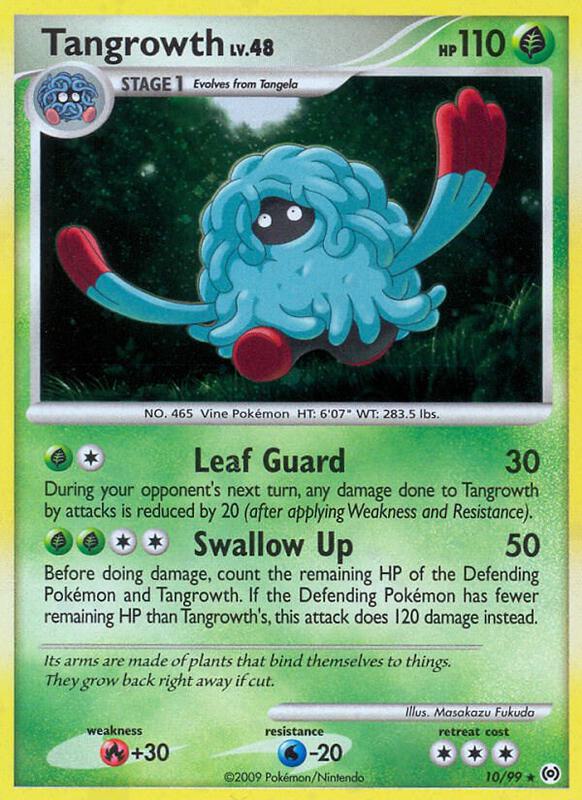 Tangrowth Pokemon card from Arceus