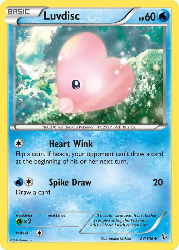Luvdisc Pokemon card from XY - Flashfire