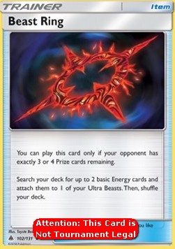 Beast Ring Pokemon card from Forbidden Light