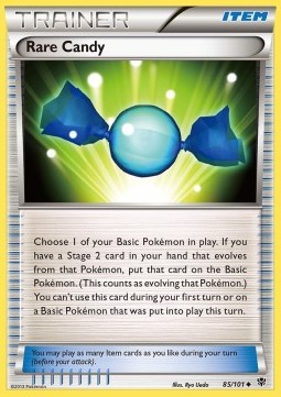 Rare Candy Pokemon card from Plasma Blast