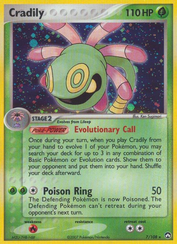 Cradily Pokemon card from Power Keepers