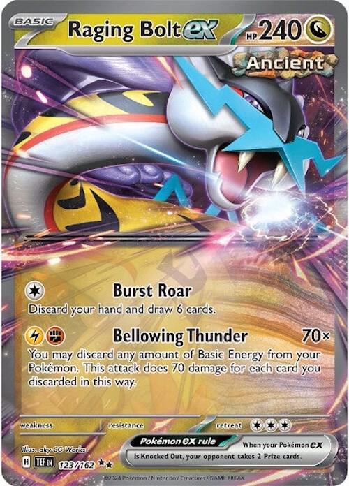 Raging Bolt ex Pokemon card from SV05: Temporal Forces