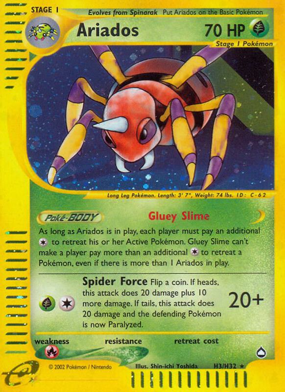 Ariados (H3) Pokemon card from Aquapolis