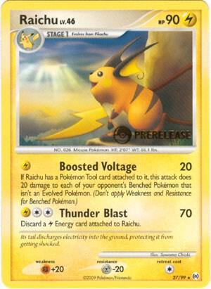 Raichu Pokemon card from Nintendo Promos