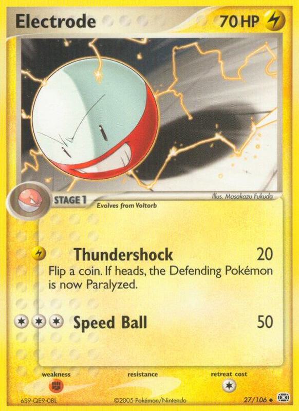 Electrode Pokemon card from Emerald