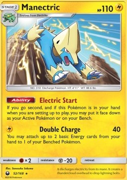 Manectric Pokemon card from Celestial Storm