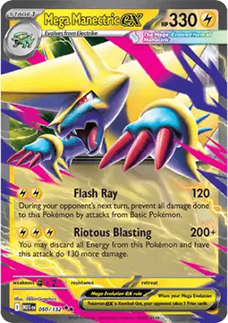 Mega Manectric ex Pokemon card from Mega Evolution