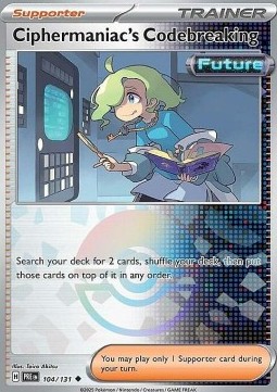 Ciphermaniac's Codebreaking Pokemon card from Prismatic Evolutions Additionals
