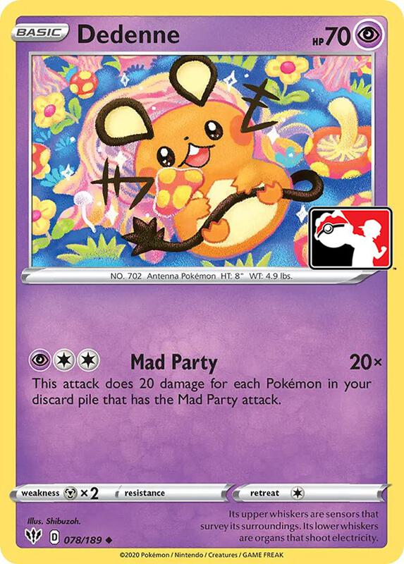 Dedenne Pokemon card from Prize Pack Series Cards