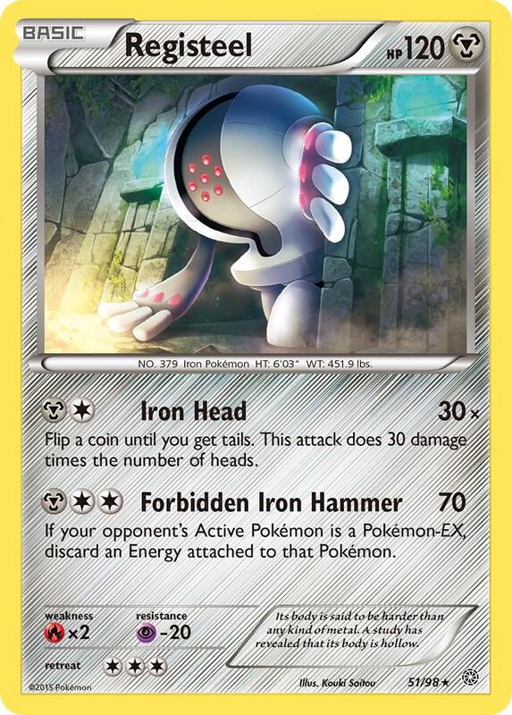 Registeel Pokemon card from XY - Ancient Origins
