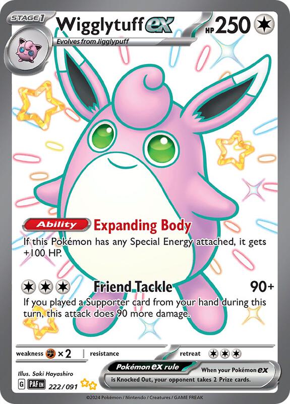 Wigglytuff ex Pokemon card from SV: Paldean Fates